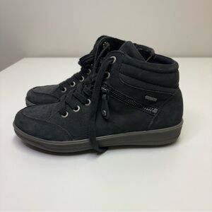 Ara EU 35 Matilda Black Hydrobuk GTX High Top Gore Tex Sneakers Side Zip